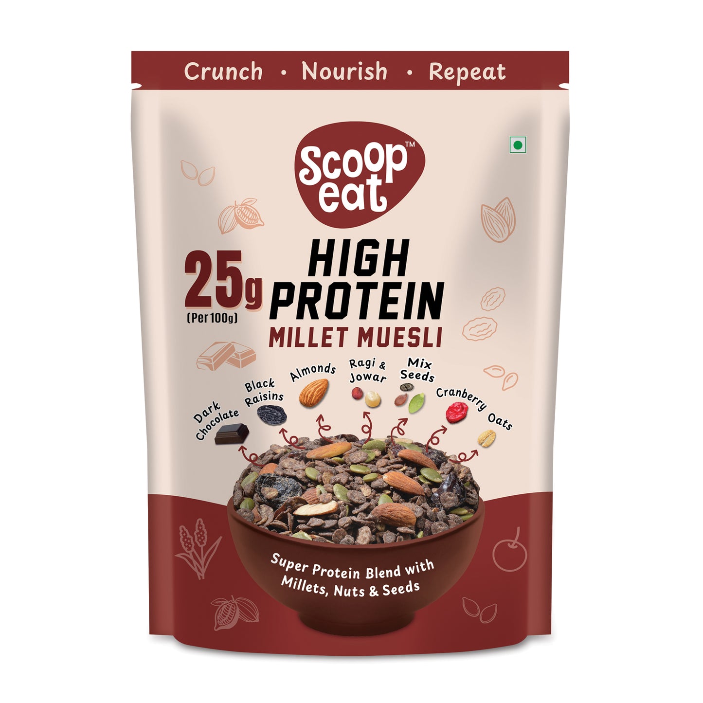 Scoopeat 25gm High Protein Muesli- 400gm