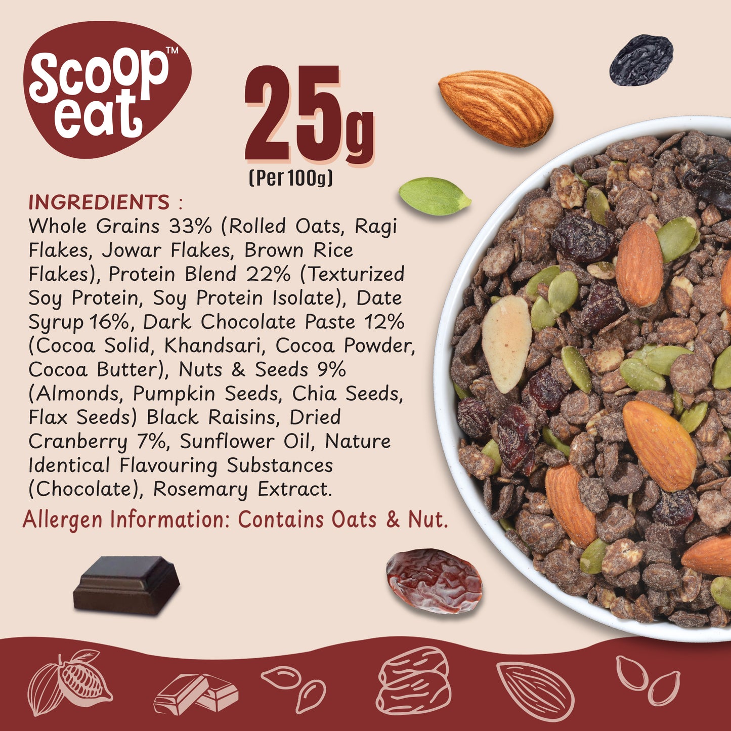 Scoopeat 25gm High Protein Muesli- 400gm