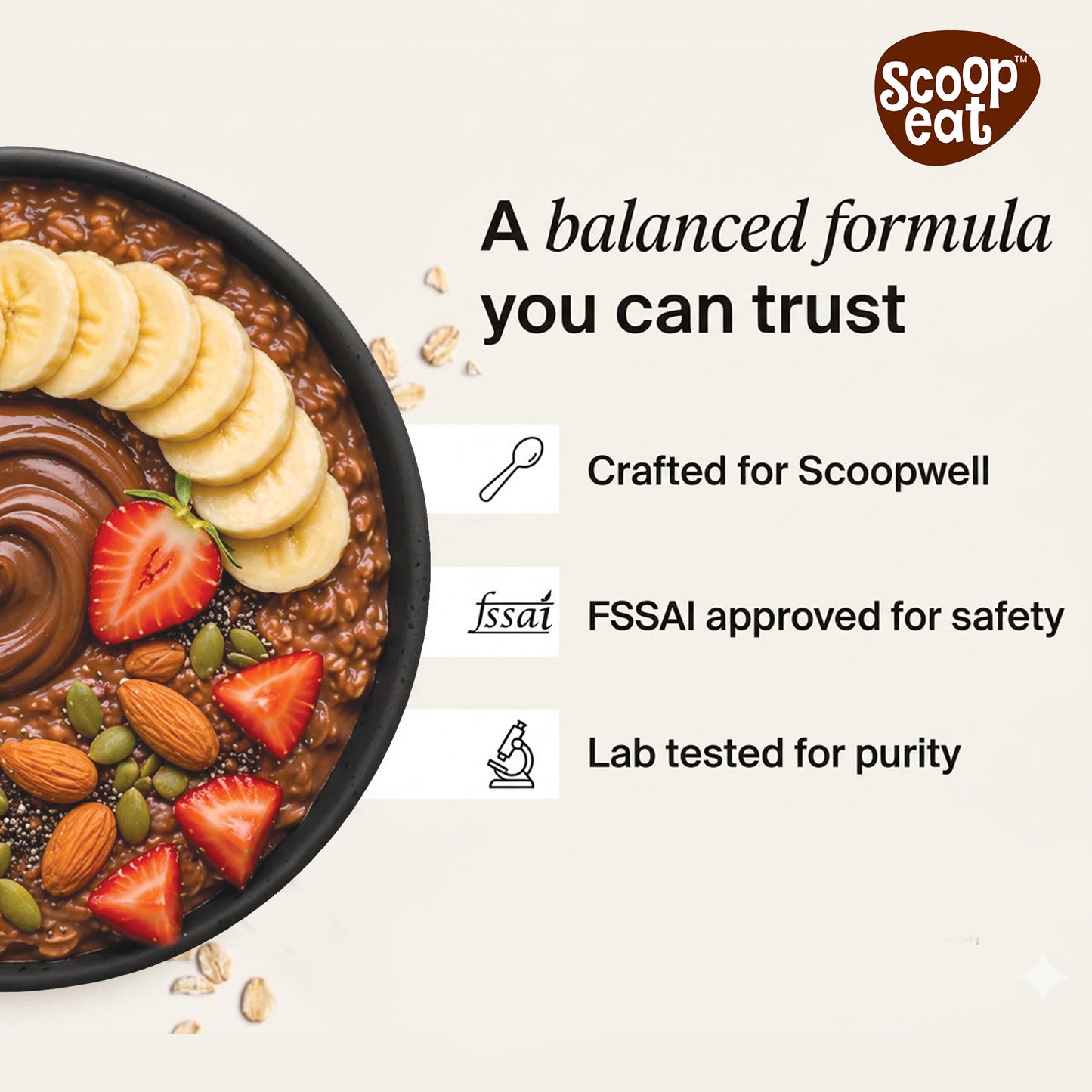 Scoopeat 26g Super High Protein Chocolate Oats 400gm