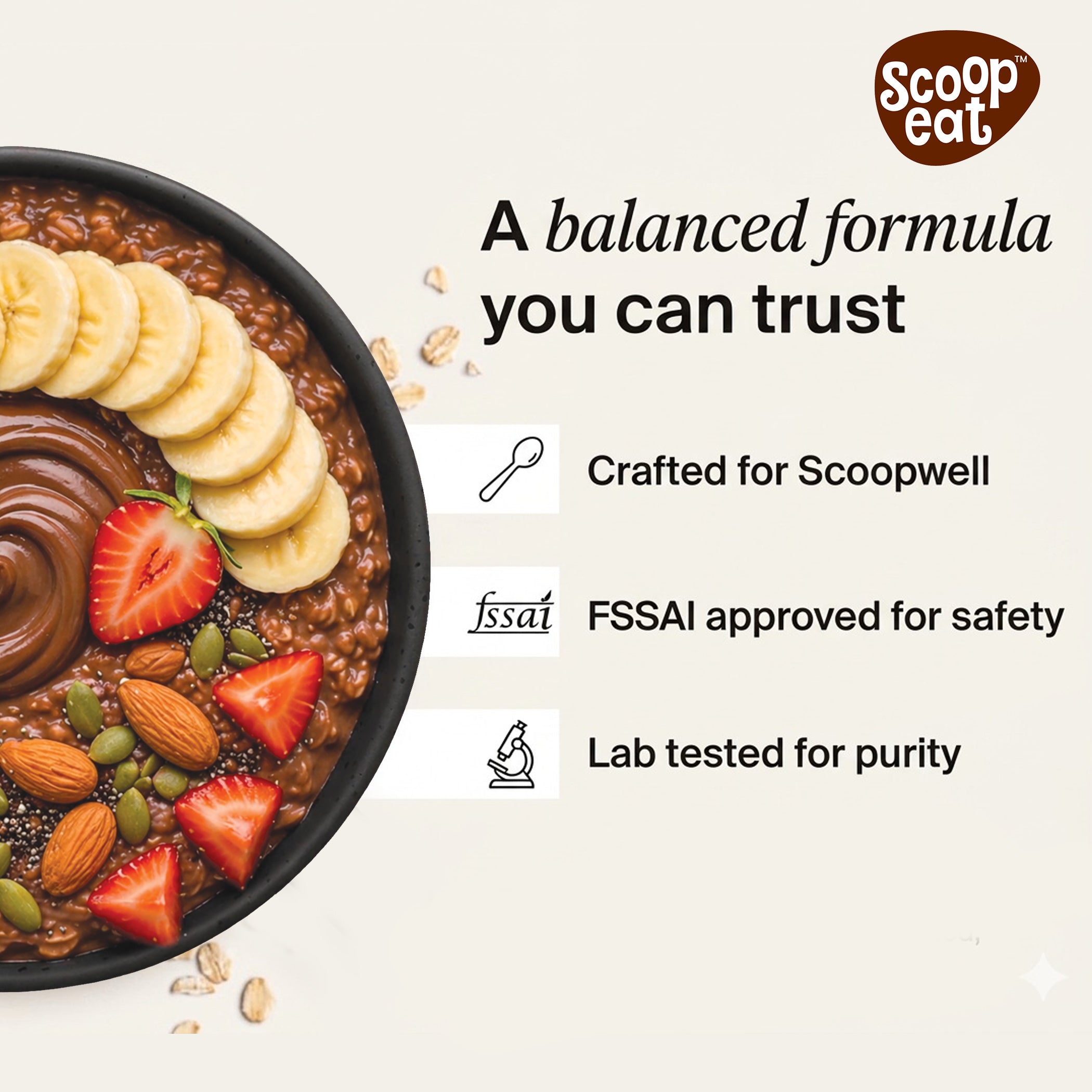 Scoopeat 26g Super High Protein Chocolate Oats 400gm