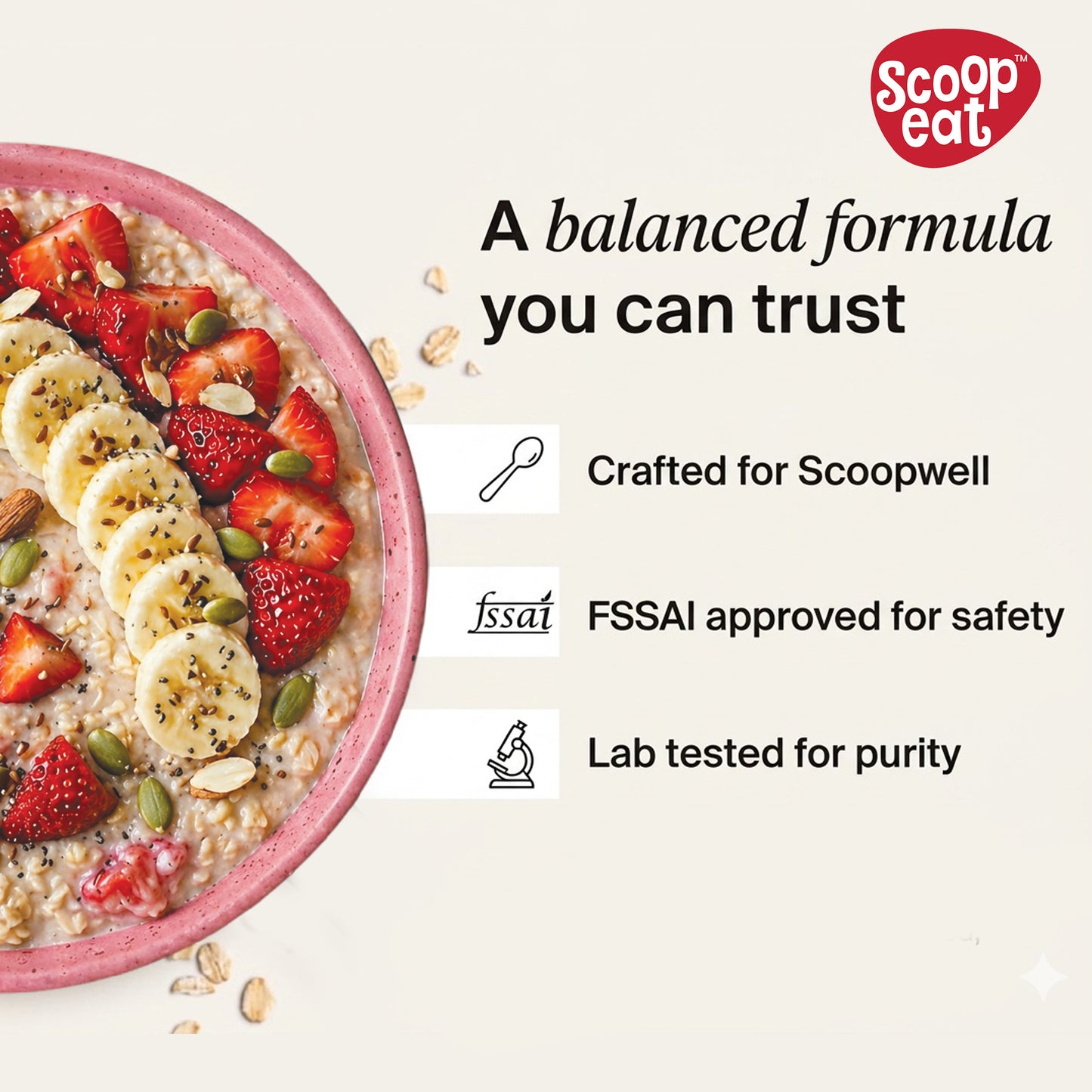 Scoopeat 26g Super High Protein Strawberry Oats 400gm