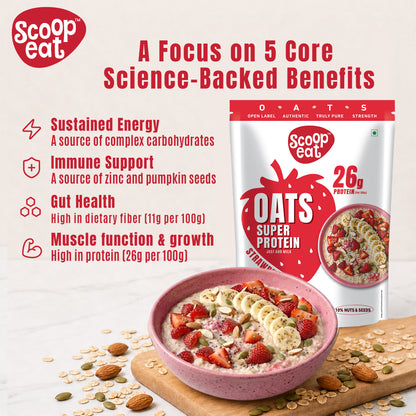 Scoopeat 26g Super High Protein Strawberry Oats 400gm
