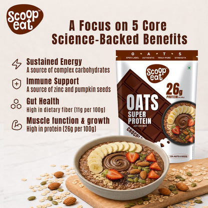Scoopeat 26g Super High Protein Chocolate Oats 400gm
