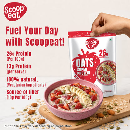 Scoopeat 26g Super High Protein Strawberry Oats 400gm