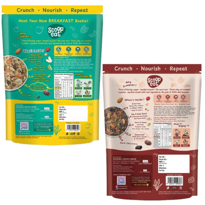 Scoopeat Assorted Muesli -  Fruit & Nut Muesli 400gm - 25gm High Protein Muesli- 400gm
