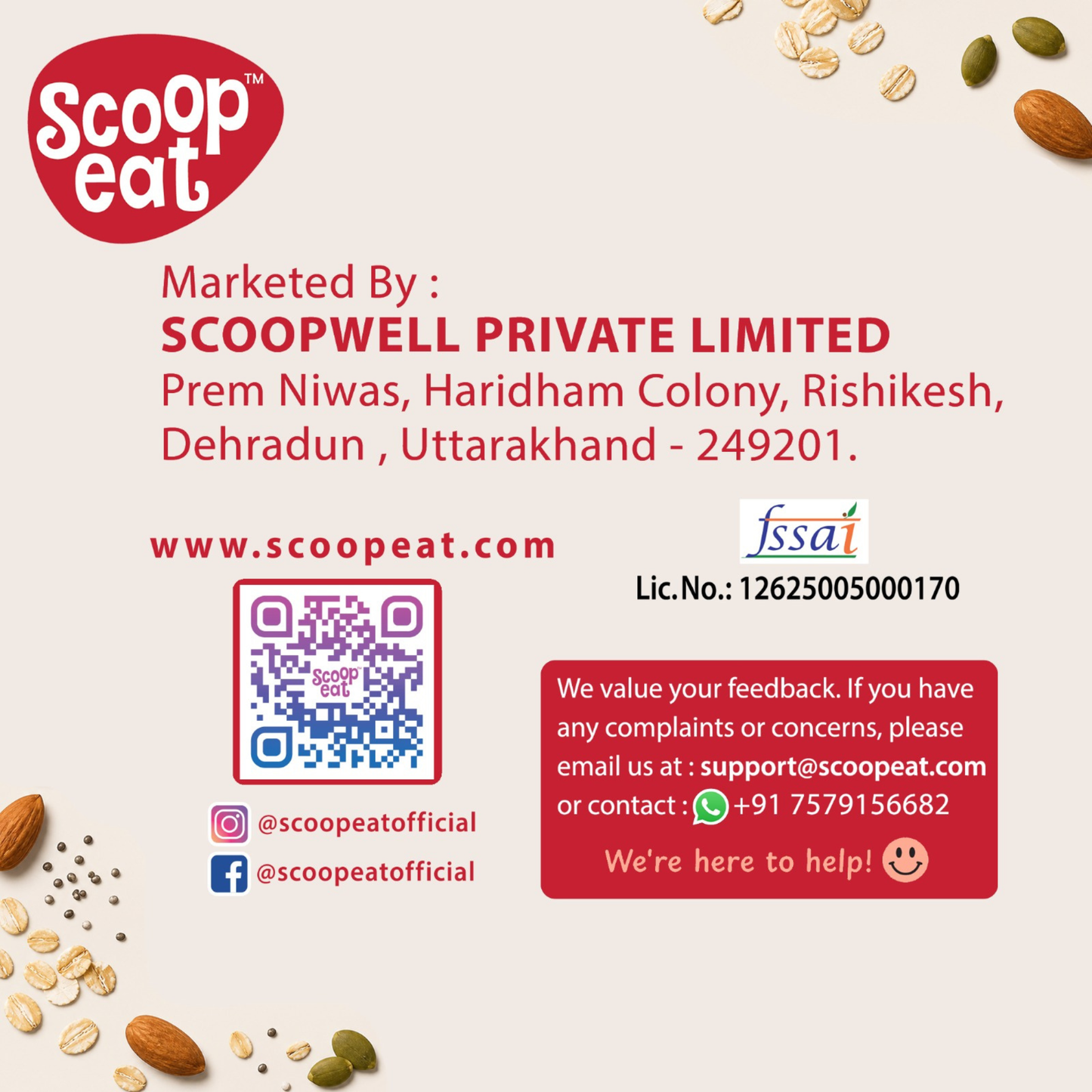 Scoopeat Assorted Combo of 2 - 26g Super High Protein Chocolate Oats + 26g Super High Protein Strawberry Oats