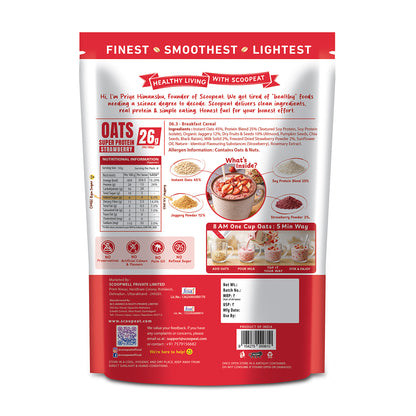 Scoopeat 26g Super High Protein Strawberry Oats 400gm
