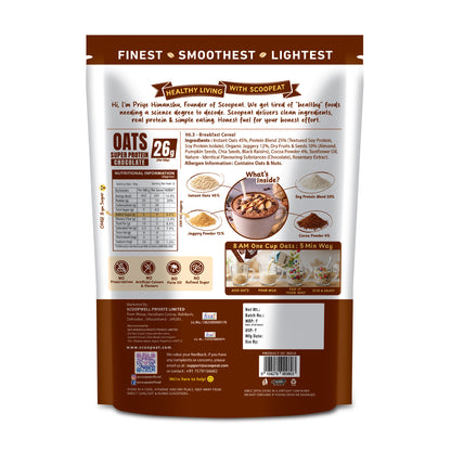 Scoopeat 26g Super High Protein Chocolate Oats 400gm