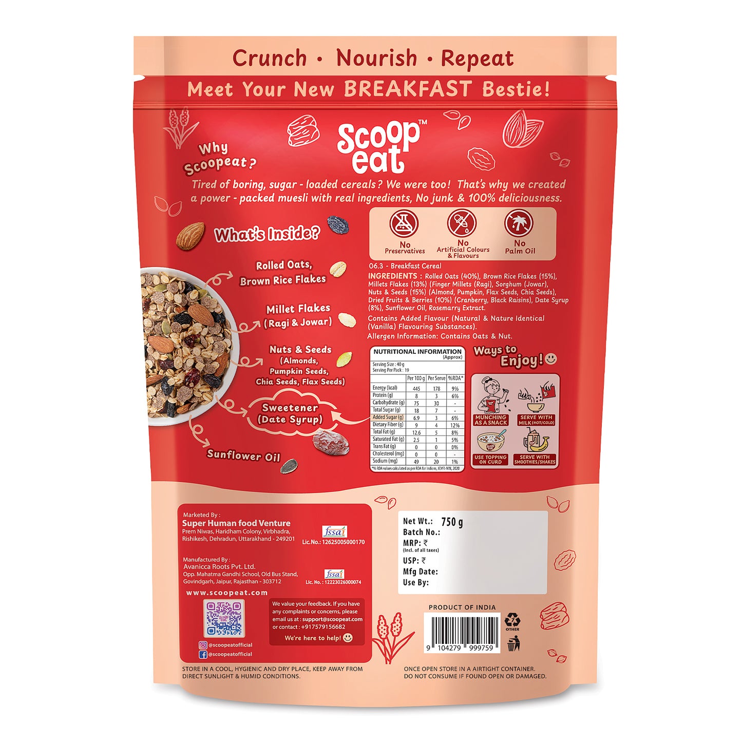 Scoopeat Multigrain Crunchy Muesli