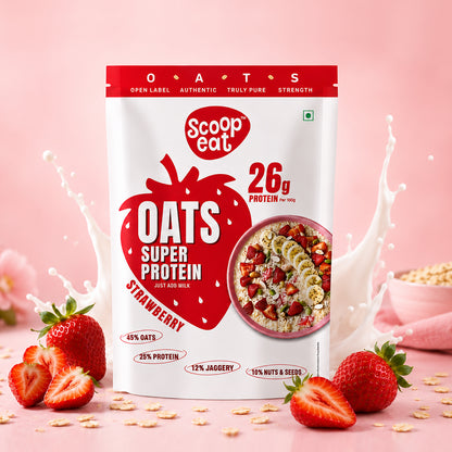 Scoopeat 26g Super High Protein Strawberry Oats 400gm